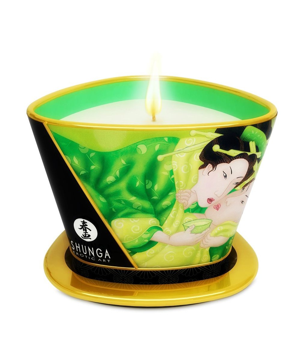 SHUNGA MINI CARESS BY CANDELIGHT VELA MASAJE TÉ VERDE 170ML