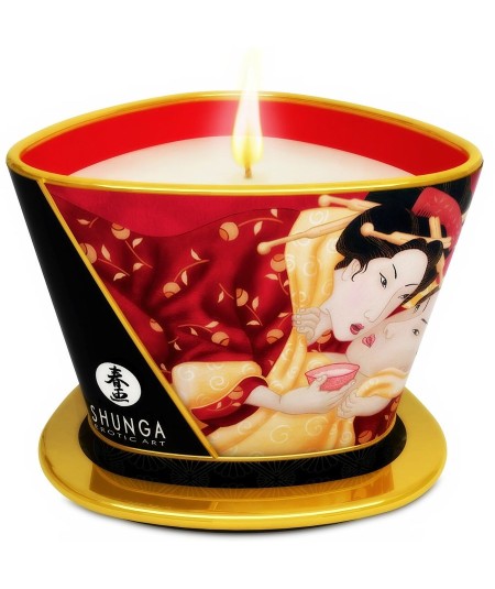 SHUNGA MINI CARESS BY CANDELIGHT VELA MASAJE FRESAS Y CAVA 170ML