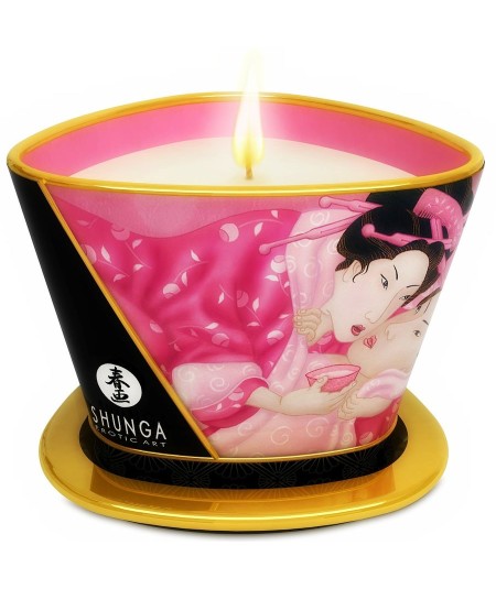 SHUNGA MINI CARESS BY CANDELIGHT VELA MASAJE ROSAS AFRODISIACAS 170ML