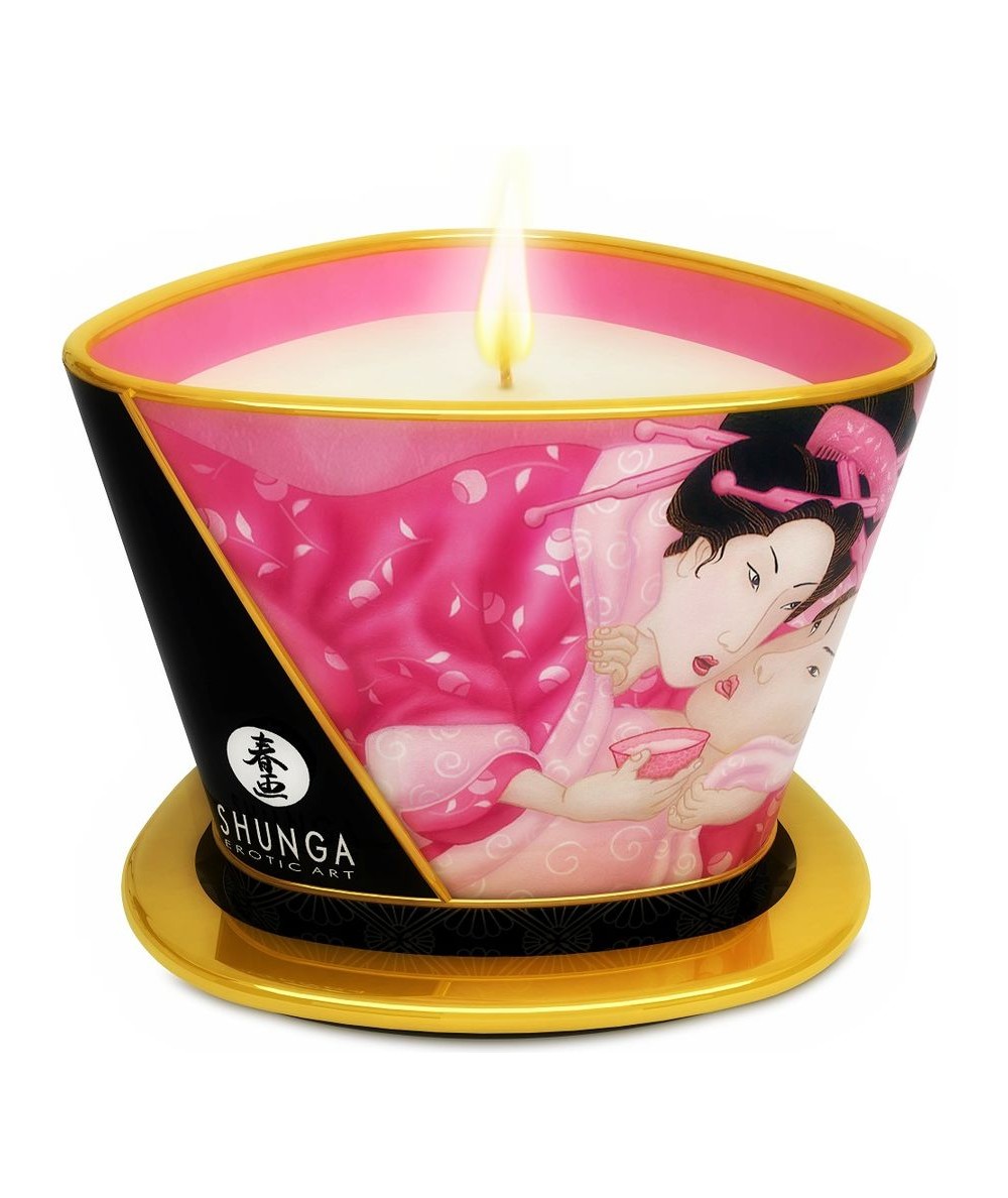 SHUNGA MINI CARESS BY CANDELIGHT VELA MASAJE ROSAS AFRODISIACAS 170ML