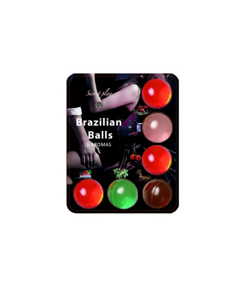 SECRETPLAY 6 HOT BALLS LUBRICANTE CON AROMA DE FRUTAS