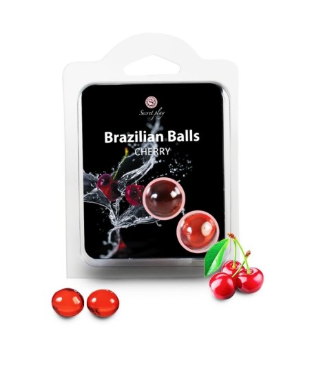 SECRETPLAY BRAZILIAN BALLS CEREZA SET 2 BOLAS