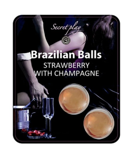 SECRETPLAY SET 2 BRAZILIAN BALLS FRESAS CON CAVA