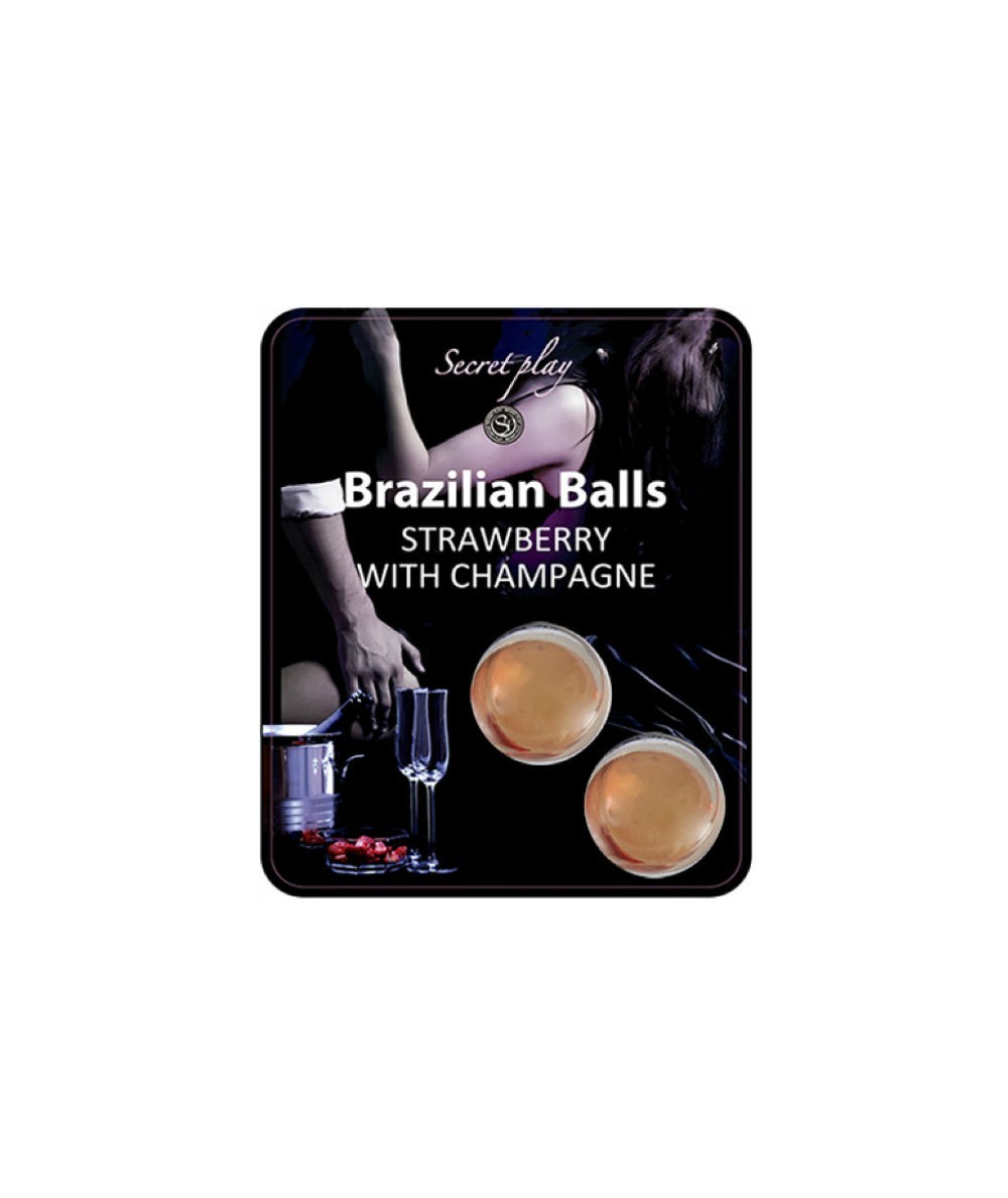 SECRETPLAY SET 2 BRAZILIAN BALLS FRESAS CON CAVA