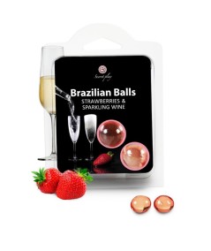 SECRETPLAY SET 2 BRAZILIAN BALLS FRESAS CON CAVA