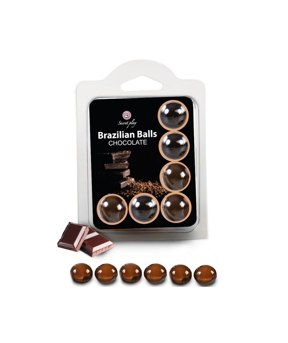 SECRETPLAY SET 6 BRAZILIANS BALLS CHOCOLATE