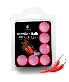 SECRET PLAY SET 6 BRAZILIAN BALLS TRIPLE EFECTO