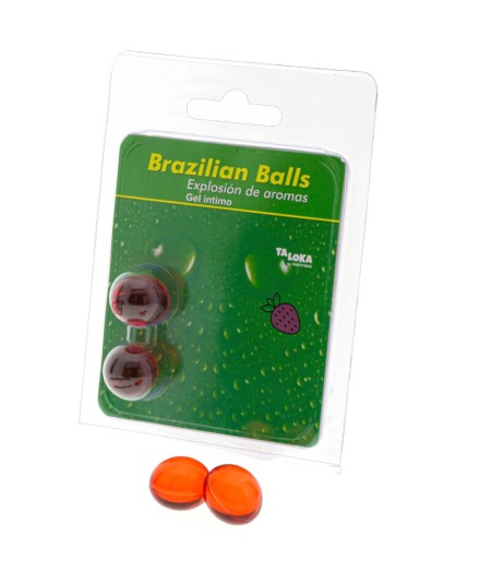 TALOKA - BRAZILIAN BALLS GEL ÍNTIMO FRESA 2 BOLAS