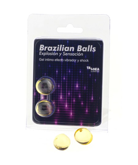 TALOKA - BRAZILIAN BALLS GEL EXCITANTE EFECTO VIBRACIÓN Y SHOCK 2 BOLAS