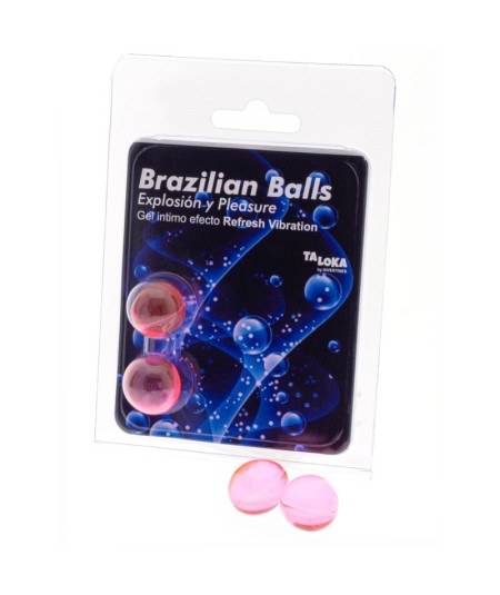 TALOKA - BRAZILIAN BALLS GEL EXCITANTE EFECTO VIBRACIÓN REFRESCANTE 2 BOLAS