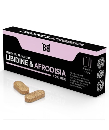 BLACKBULL BY SPARTAN - LIBIDINE & AFRODISIA PLACER INTENSO PARA MUJER 4 CÁPSULAS