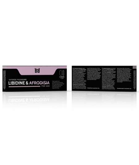 BLACKBULL BY SPARTAN - LIBIDINE & AFRODISIA PLACER INTENSO PARA MUJER 4 CÁPSULAS