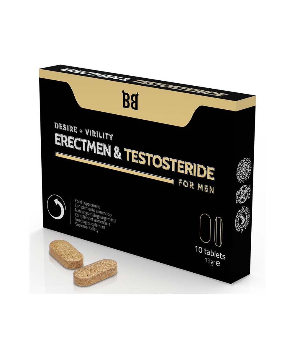 BLACKBULL BY SPARTAN - ERECTMEN & TESTOSTERIDE POTENCIA Y TESTOSTERONA PARA HOMBRE 10 CÁPSULAS