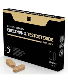 BLACKBULL BY SPARTAN - ERECTMEN & TESTOSTERIDE POTENCIA Y TESTOSTERONA PARA HOMBRE 10 CÁPSULAS