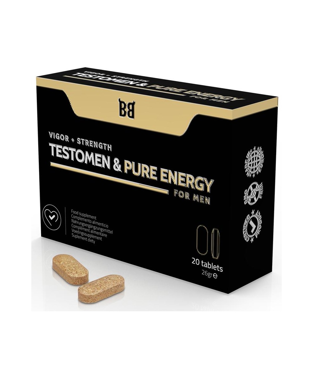 BLACKBULL BY SPARTAN - TESTOMEN & PURE ENERGY POTENCIADOR PARA HOMBRE 20 CÁPSULAS