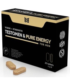 BLACKBULL BY SPARTAN - TESTOMEN & PURE ENERGY POTENCIADOR PARA HOMBRE 20 CÁPSULAS