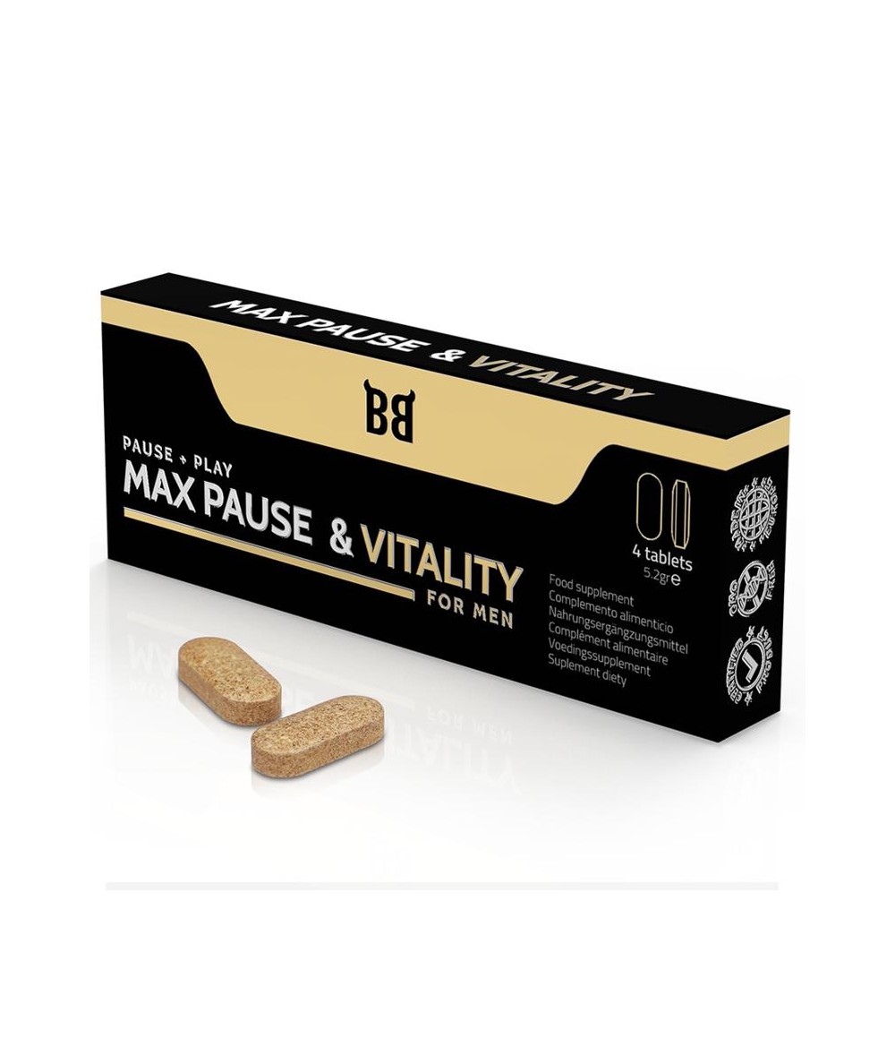 BLACKBULL BY SPARTAN - MAX PAUSE & VITALITY RETARDANTE PARA HOMBRE 4 CÁPSULAS