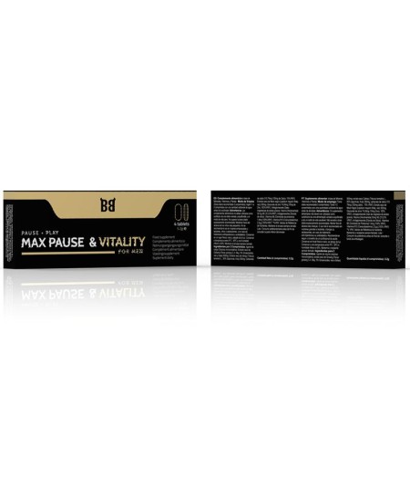 BLACKBULL BY SPARTAN - MAX PAUSE & VITALITY RETARDANTE PARA HOMBRE 4 CÁPSULAS