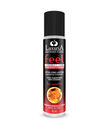 LUXURIA FEEL HOT SENSATION LUBRICANTE BASE AGUA EFECTO CALOR 60 ML