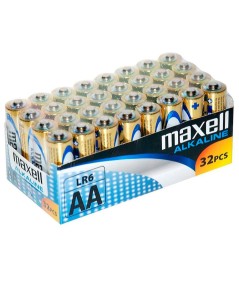 MAXELL PILA ALCALINA AA LR6 PACK*32 PILAS