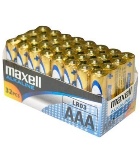 MAXELL PILA ALCALINA AAA LR03 PACK*32 PILAS