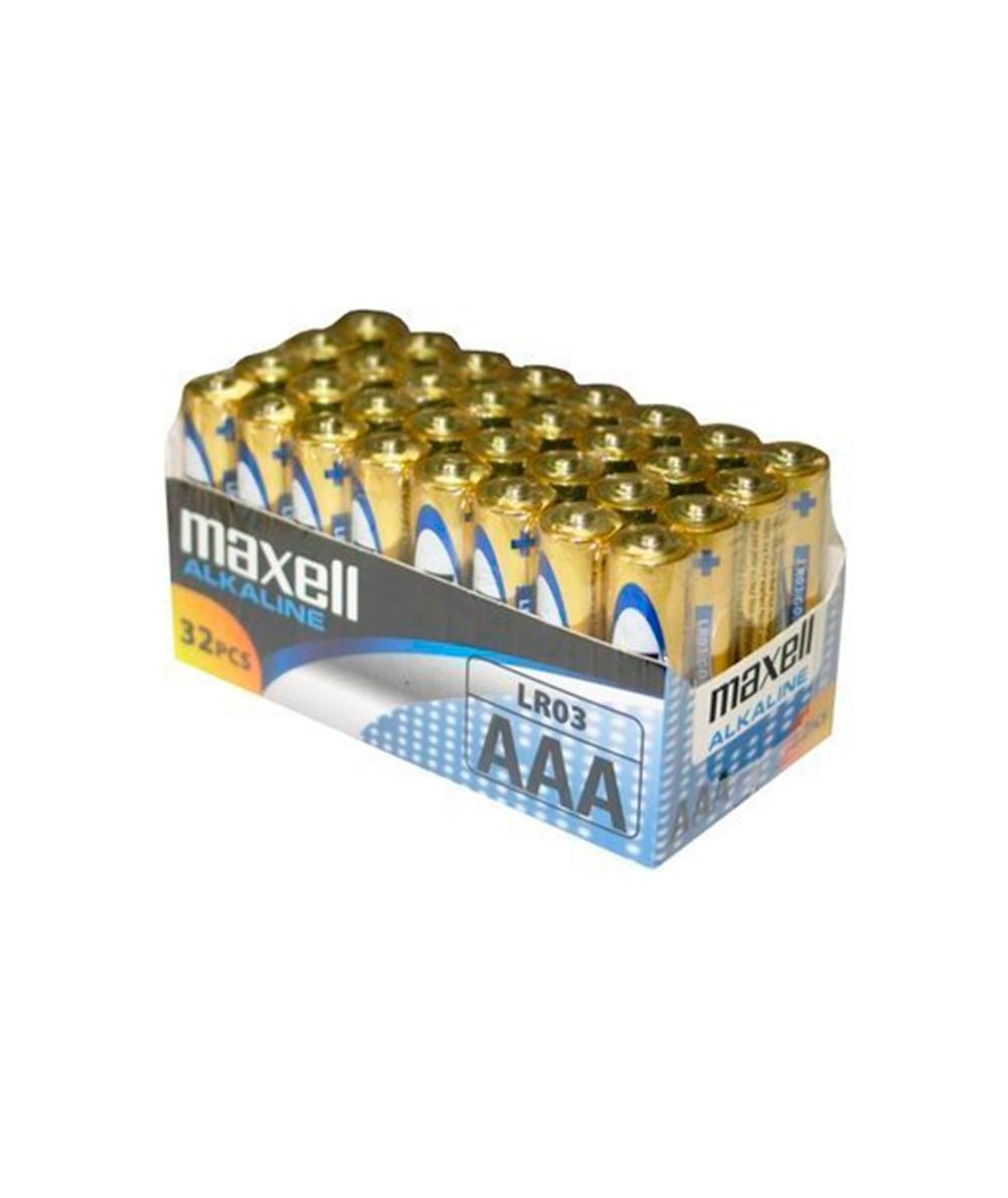 MAXELL PILA ALCALINA AAA LR03 PACK*32 PILAS