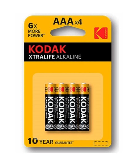 KODAK XTRALIFE PILA ALCALINA AAA LR03 BLISTER*4