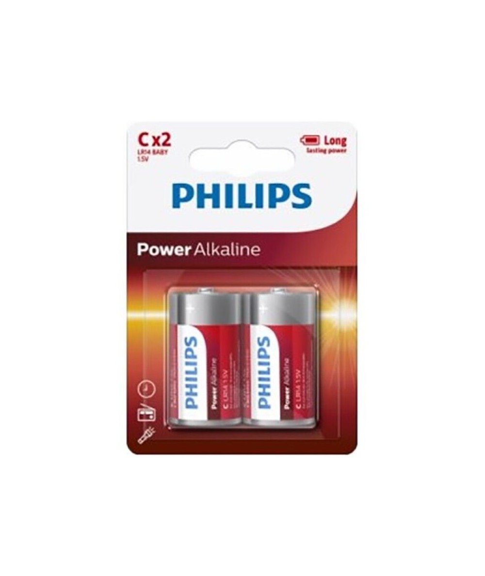 PHILIPS POWER ALKALINE PILA C LR14 BLISTER*2