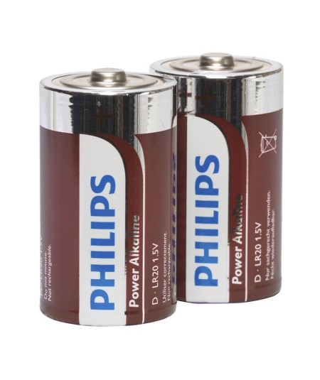 PHILIPS POWER ALKALINE PILA D LR20 BLISTER*2