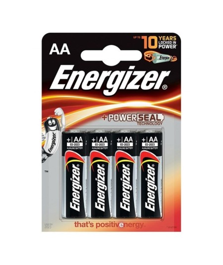 ENERGIZER ALKALINE POWER PILA ALCALINA AA LR6 BLISTER*4