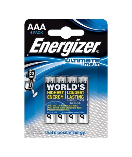 ENERGIZER ULTIMATE LITHIUM PILA LITIO AAA L92 LR03 1,5V BLISTER*4