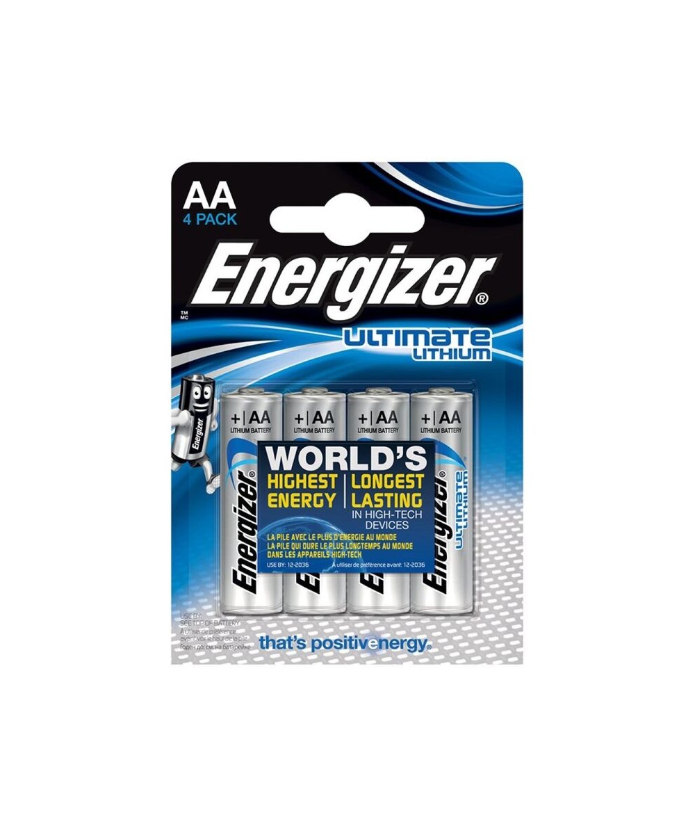 ENERGIZER ULTIMATE LITHIUM PILA LITIO AA L91 LR6 1,5V BLISTER*4