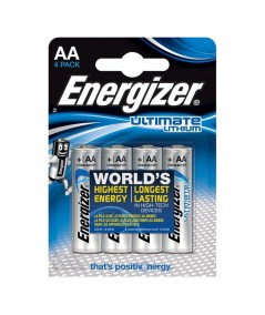 ENERGIZER ULTIMATE LITHIUM PILA LITIO AA L91 LR6 1,5V BLISTER*4