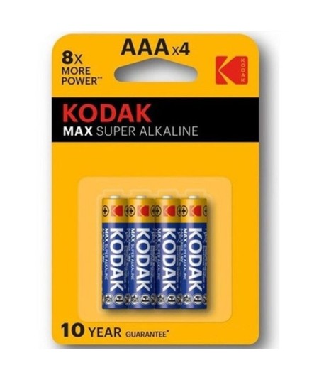 KODAK MAX SUPER PILA ALCALINA AAA LR03 BLISTER*4