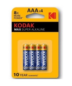 KODAK MAX SUPER PILA ALCALINA AAA LR03 BLISTER*4