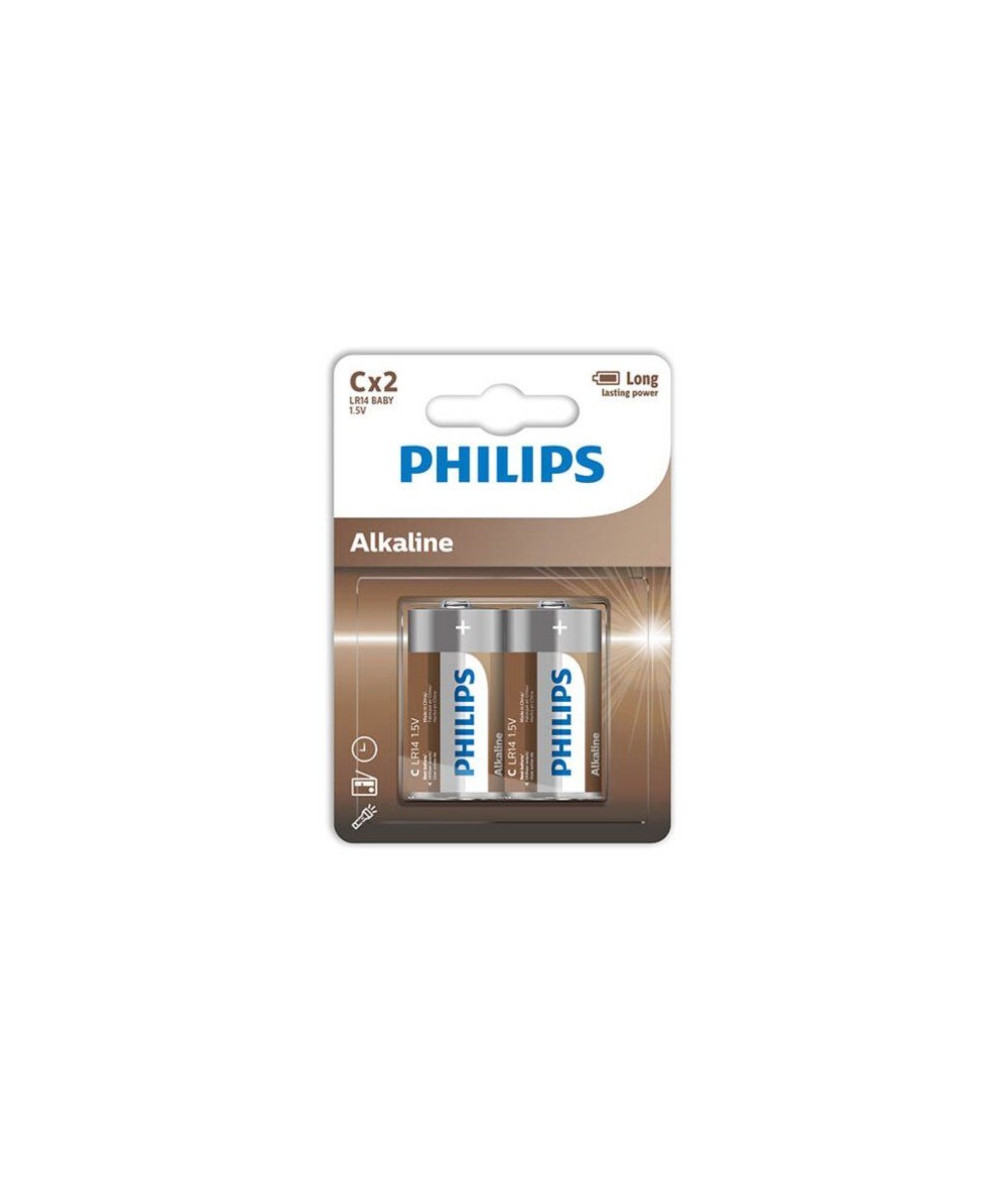 PHILIPS ALKALINE PILA C LR14 BLISTER*2