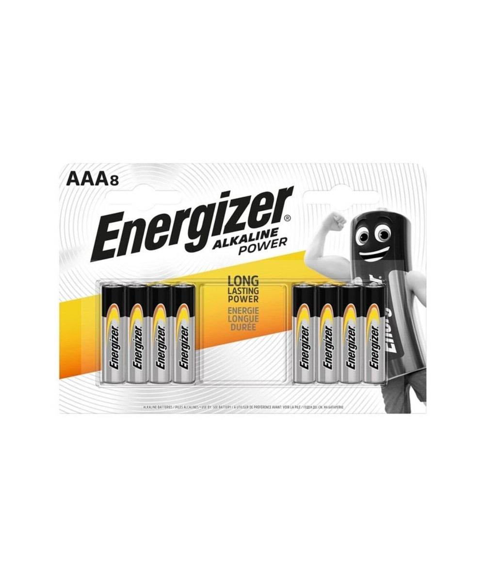 ENERGIZER ALKALINE POWER PILA ALCALINA AAA LR03 BLISTER*8