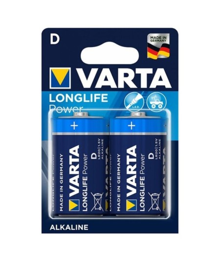 VARTA LONGLIFE POWER PILA ALCALINA D LR20 BLISTER*2