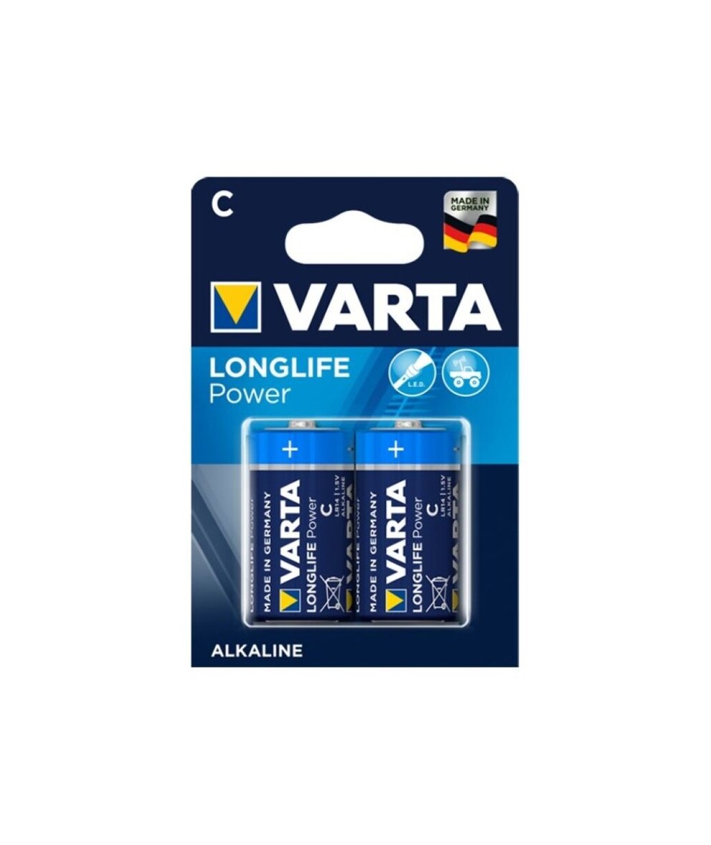 VARTA LONGLIFE POWER PILA ALCALINA C LR14 BLISTER*2