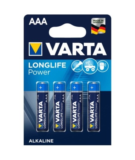 VARTA LONGLIFE POWER PILA ALCALINA AAA LR03 BLISTER*4