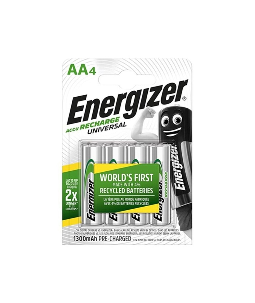 ENERGIZER UNIVERSAL PILA RECARGABLE HR6 AA 1300mAh BLISTER*4