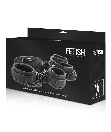 FETISH SUBMISSIVE  SET DE ESPOSAS Y ATADURAS CON FORRO DE NOPRENO