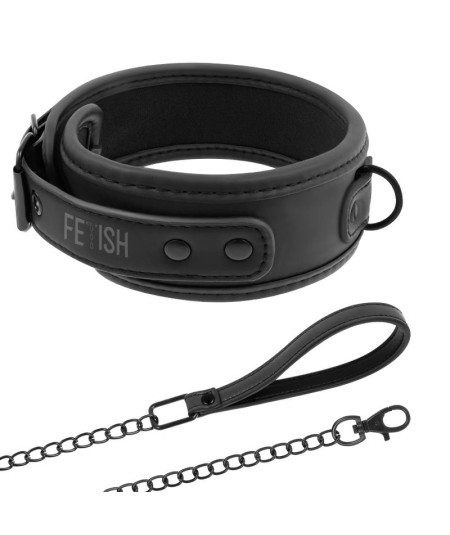 FETISH SUBMISSIVE COLLAR CON CADENA CON FORRO DE NOPRENO