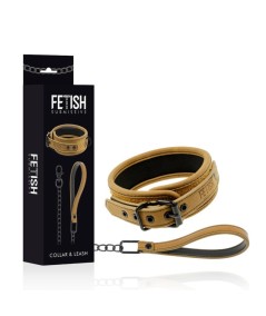 FETISH SUBMISSIVE ORIGEN COLLAR CON CADENA CON FORRO DE NEOPRENO