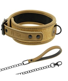 FETISH SUBMISSIVE ORIGEN COLLAR CON CADENA CON FORRO DE NEOPRENO