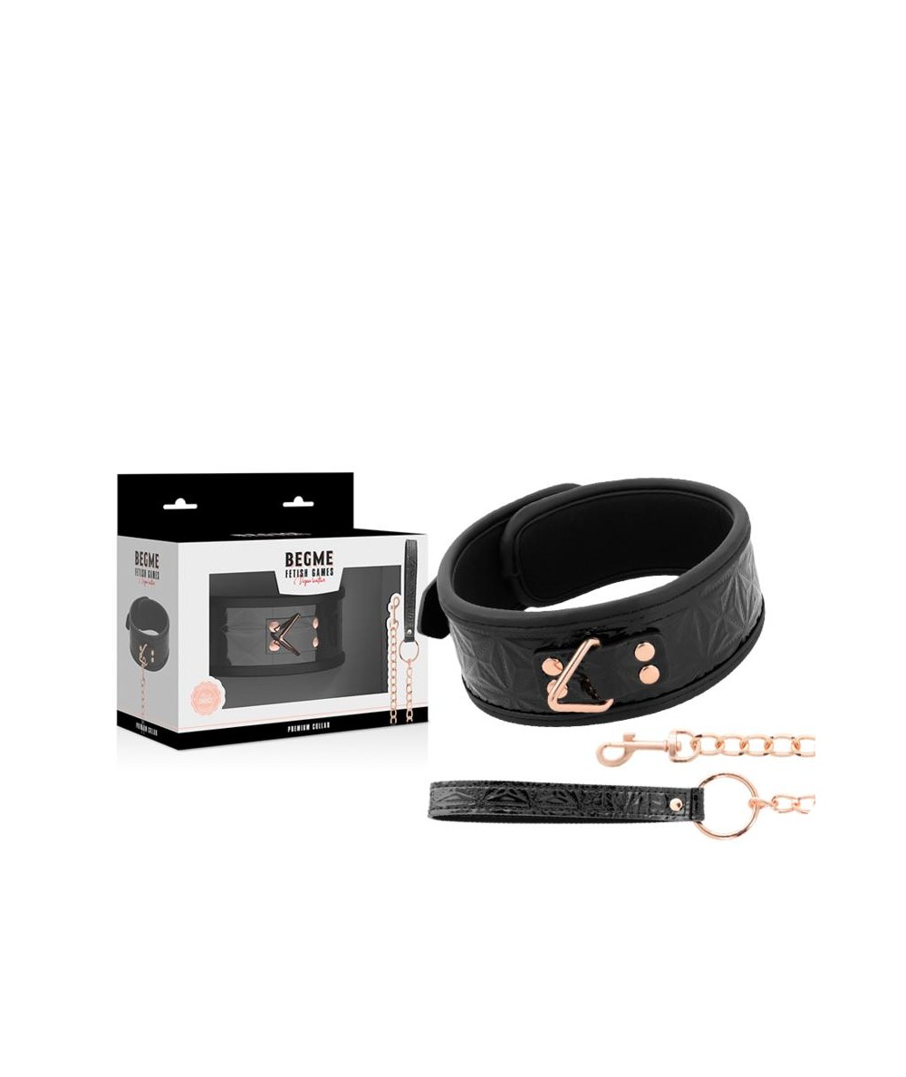 BEGME BLACK EDITION COLLAR CUERO VEGANO CON FORRO DE NOPRENO