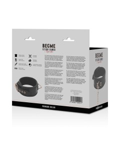 BEGME BLACK EDITION COLLAR CUERO VEGANO CON FORRO DE NOPRENO