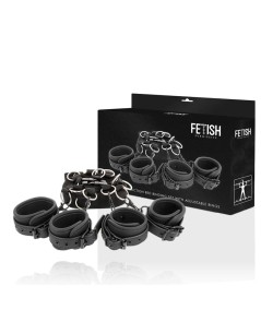 FETISH SUBMISSIVE SET ATADURAS CAMA LUXURY CON FORRO DE NOPRENO