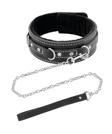 DARKNESS COLLAR LEATHER CON CORREA ALTA CALIDAD