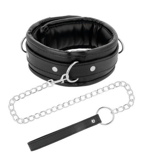 DARKNESS COLLAR CON CADENA SOFT LEATHER